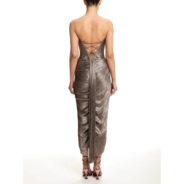 Maria Lucia Hohan Huda Gown in Woodsmoke | Evening Gowns | Coveti