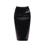 Maria Lucia Hohan Ivey Latex Pencil Skirt in Black | Pencil Skirts | Coveti