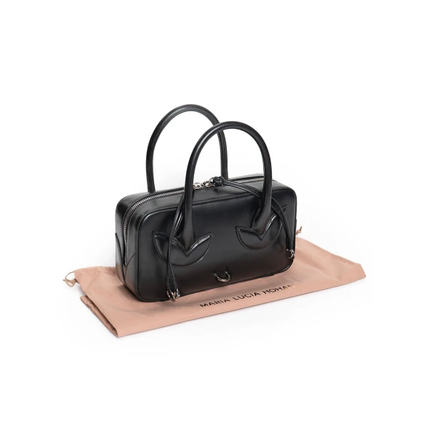 Maria Lucia Hohan Kamala Top Handle Bag in Black | Totes & Top-Handle Bags | Coveti