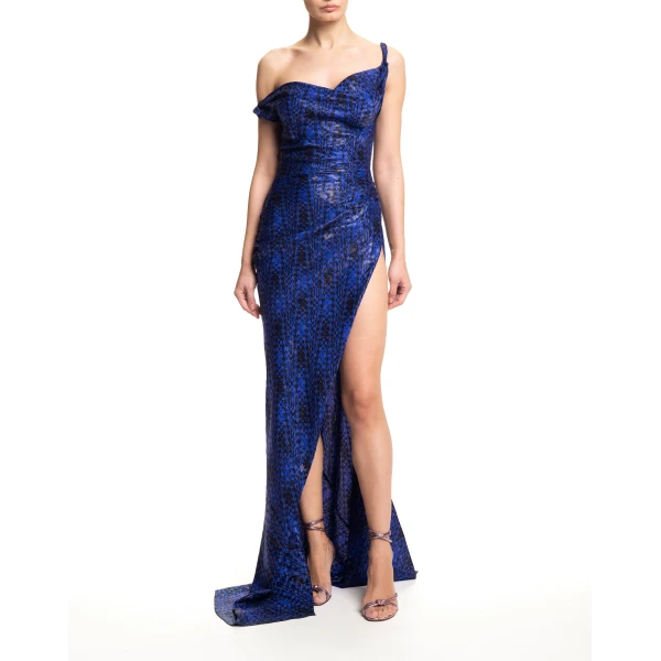 Maria Lucia Hohan Kimi Gown in Amparo Houndstooth | Evening Gowns | Coveti
