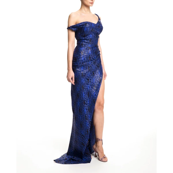 Maria Lucia Hohan Kimi Gown in Amparo Houndstooth | Evening Gowns | Coveti