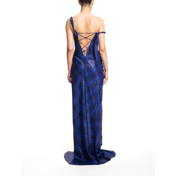 Maria Lucia Hohan Kimi Gown in Amparo Houndstooth | Evening Gowns | Coveti