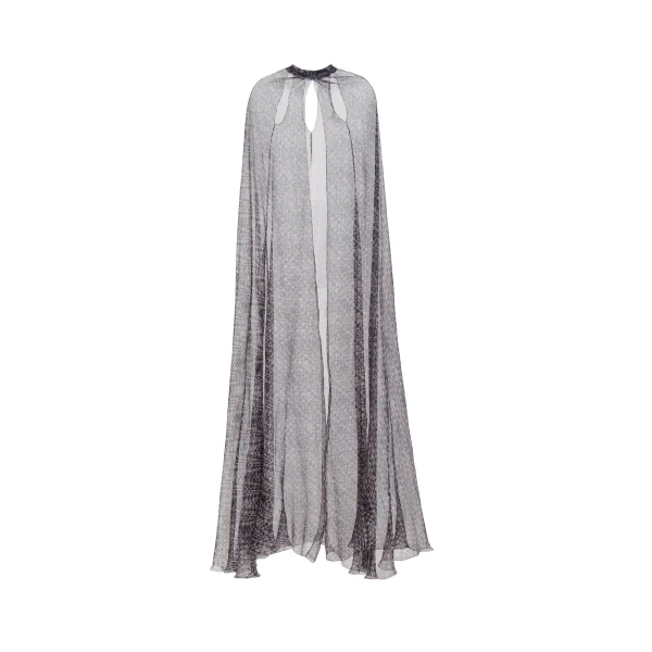 Klara Cape in Pink Houndstooth