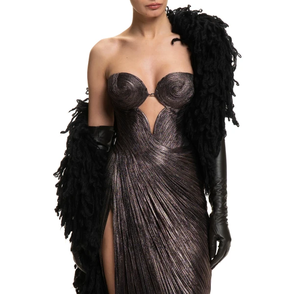 Maria Lucia Hohan Leandra Long Leather Gloves in Black | Gloves | Coveti