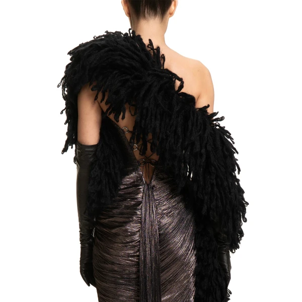 Maria Lucia Hohan Leandra Long Leather Gloves in Black | Gloves | Coveti
