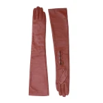 Maria Lucia Hohan Leandra Long Leather Gloves in Fizz | Gloves | Coveti