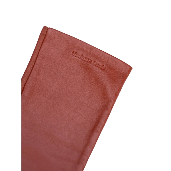 Maria Lucia Hohan Leandra Long Leather Gloves in Fizz | Gloves | Coveti