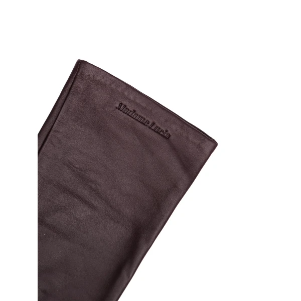 Maria Lucia Hohan Leandra Long Leather Gloves in Truffle | Gloves | Coveti
