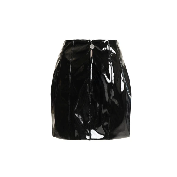 Maria Lucia Hohan Lory Latex Mini Skirt in Black | Mini Skirts | Coveti