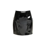 Maria Lucia Hohan Lory Latex Mini Skirt in Black | Mini Skirts | Coveti