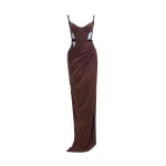 Maria Lucia Hohan Maleena Gown in Bitter Chocolate | Evening Gowns | Coveti