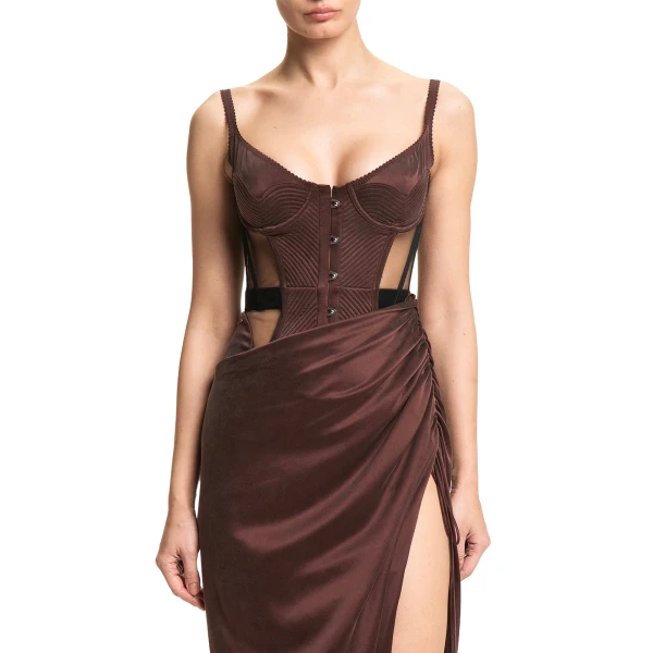 Maria Lucia Hohan Maleena Gown in Bitter Chocolate | Evening Gowns | Coveti