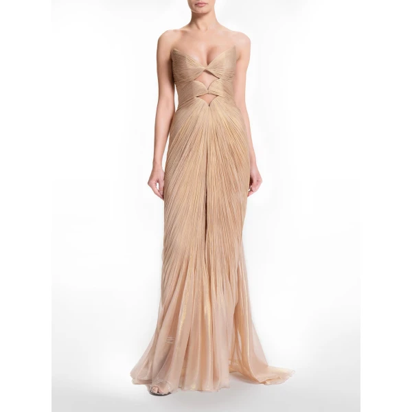 Maria Lucia Hohan Mischa Gown in Champagne | Evening Gowns | Coveti