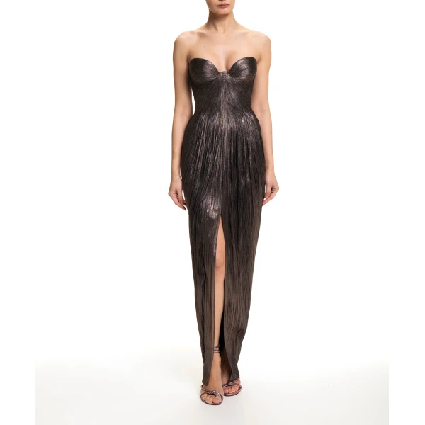 Maria Lucia Hohan Nadira Gown in Incense | Evening Gowns | Coveti