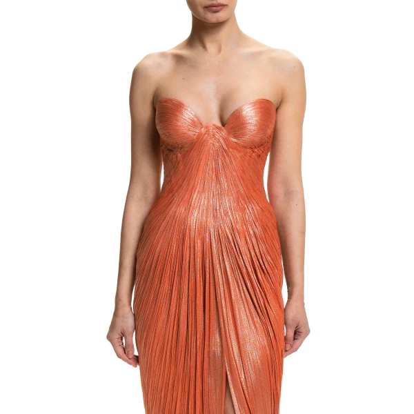 Maria Lucia Hohan Nadira Gown in Peach Fizz | Evening Gowns | Coveti