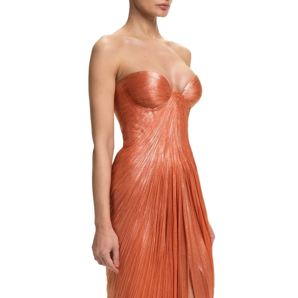 Maria Lucia Hohan Nadira Gown in Peach Fizz | Evening Gowns | Coveti