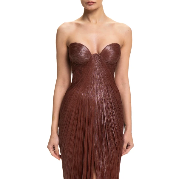 Maria Lucia Hohan Nadira Gown in Truffle | Evening Gowns | Coveti