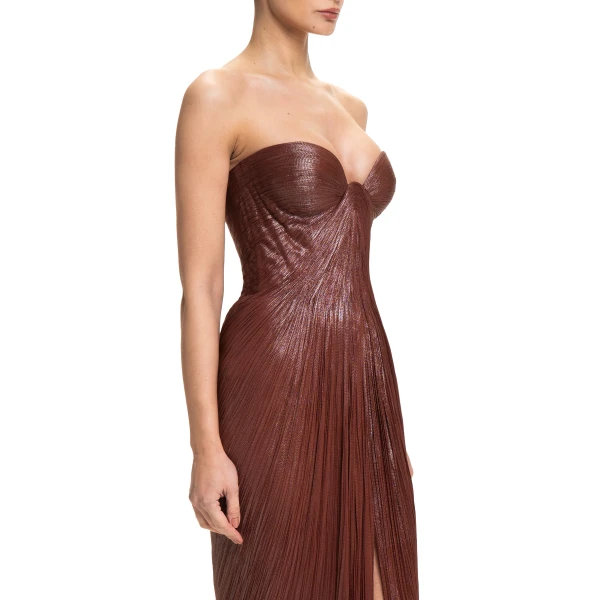 Maria Lucia Hohan Nadira Gown in Truffle | Evening Gowns | Coveti