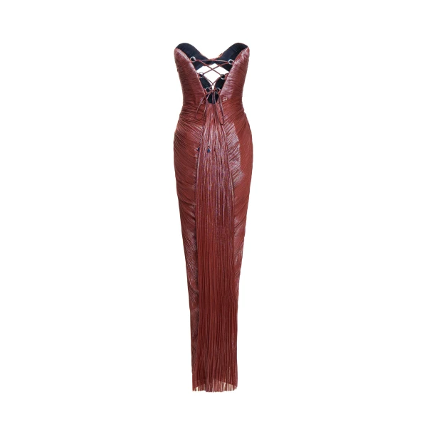 Maria Lucia Hohan Naima Gown in Truffle | Evening Gowns | Coveti