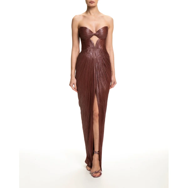 Maria Lucia Hohan Naima Gown in Truffle | Evening Gowns | Coveti