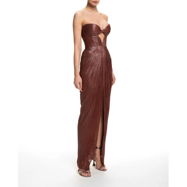Maria Lucia Hohan Naima Gown in Truffle | Evening Gowns | Coveti