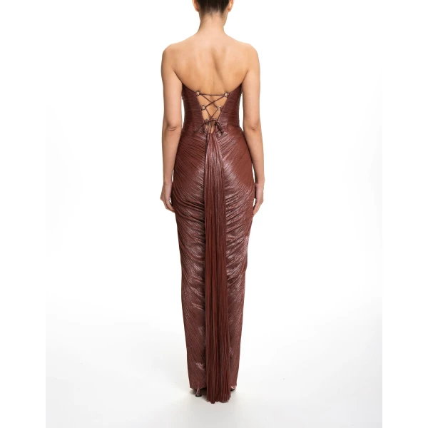 Maria Lucia Hohan Naima Gown in Truffle | Evening Gowns | Coveti