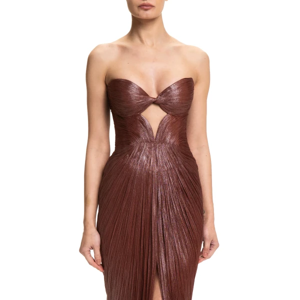 Maria Lucia Hohan Naima Gown in Truffle | Evening Gowns | Coveti