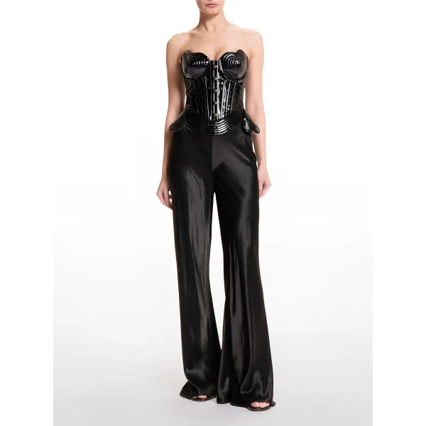 Maria Lucia Hohan Rosalinda Corset in Licorice | Sleeveless | Coveti