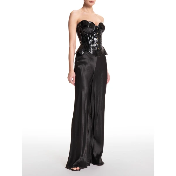 Maria Lucia Hohan Rosalinda Corset in Licorice | Sleeveless | Coveti