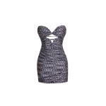 Maria Lucia Hohan Saeeda Mini Dress in Pink Houndstooth | Mini Dresses | Coveti