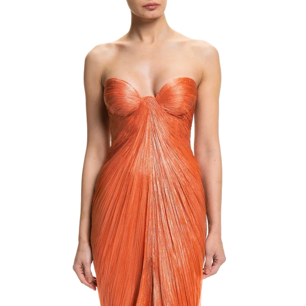 Maria Lucia Hohan Salima Gown in Peach Fizz | Evening Gowns | Coveti