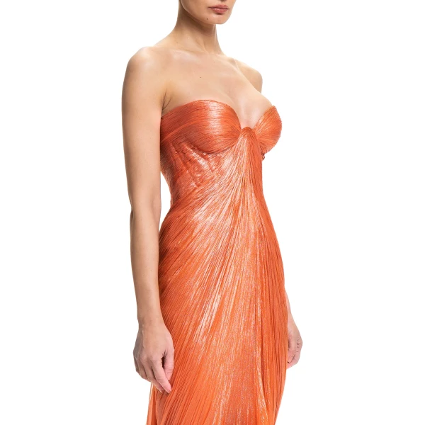 Maria Lucia Hohan Salima Gown in Peach Fizz | Evening Gowns | Coveti