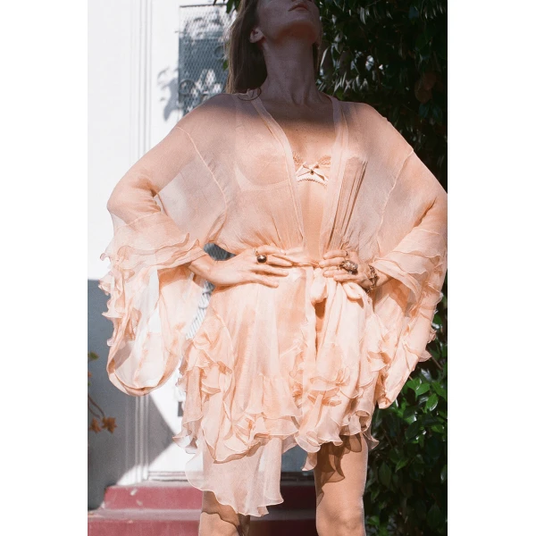 Maria Lucia Hohan Sassy Kaftan in Peach | Robes | Coveti