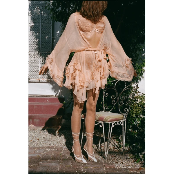 Maria Lucia Hohan Sassy Kaftan in Peach | Robes | Coveti