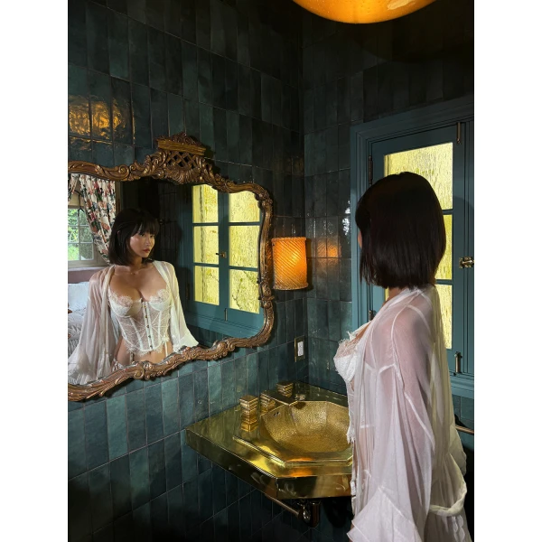 Maria Lucia Hohan Sassy Kaftan in White | Robes | Coveti