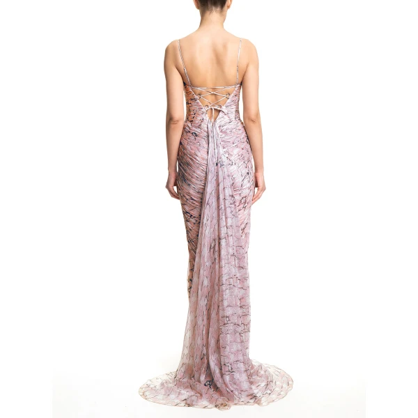 Maria Lucia Hohan Tomina Gown in Confetti White | Evening Gowns | Coveti