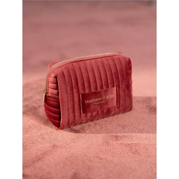Maria Lucia Hohan Velvet Cosmetic Bag in Caramel | Wallets & Purses | Coveti