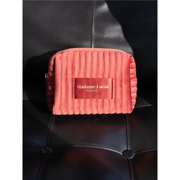 Maria Lucia Hohan Velvet Cosmetic Bag in Caramel | Wallets & Purses | Coveti