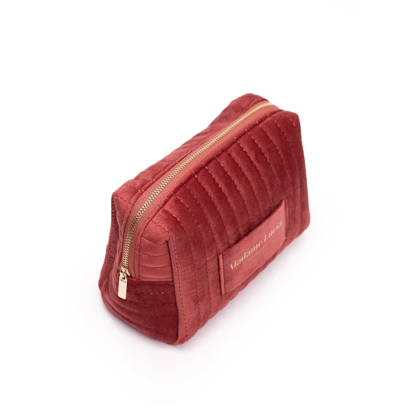 Maria Lucia Hohan Velvet Cosmetic Bag in Caramel | Wallets & Purses | Coveti