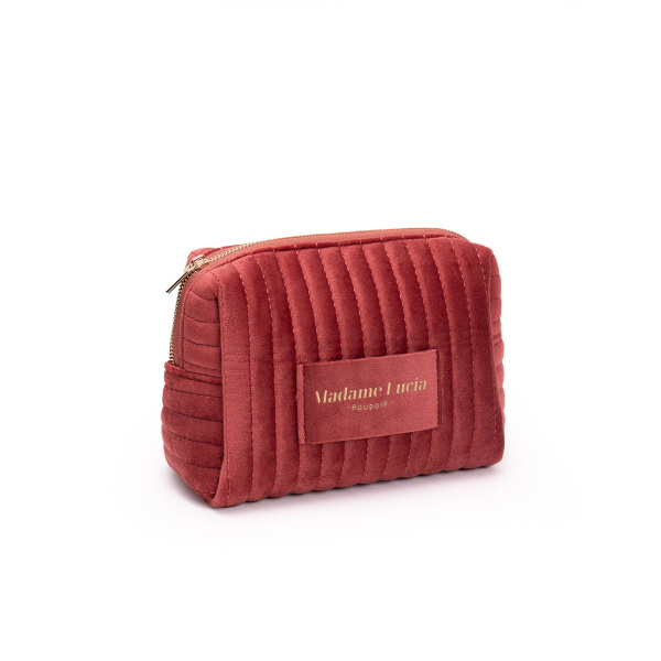 Maria Lucia Hohan Velvet Cosmetic Bag in Caramel | Wallets & Purses | Coveti