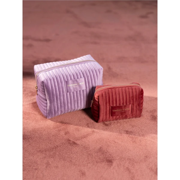 Maria Lucia Hohan Velvet Cosmetic Bag in Purple | Wallets & Purses | Coveti