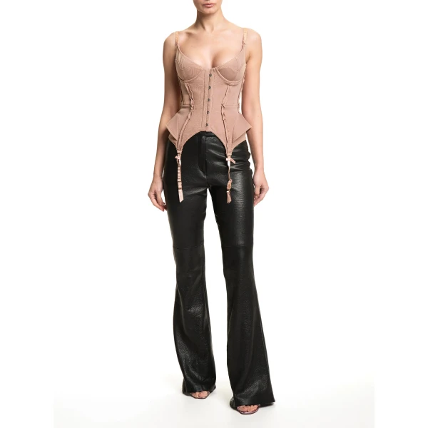 Maria Lucia Hohan Wildcat Corset in Miele | Sleeveless | Coveti