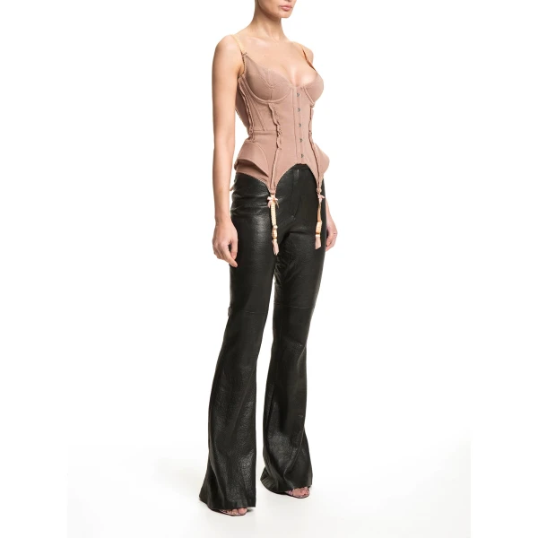 Maria Lucia Hohan Wildcat Corset in Miele | Sleeveless | Coveti