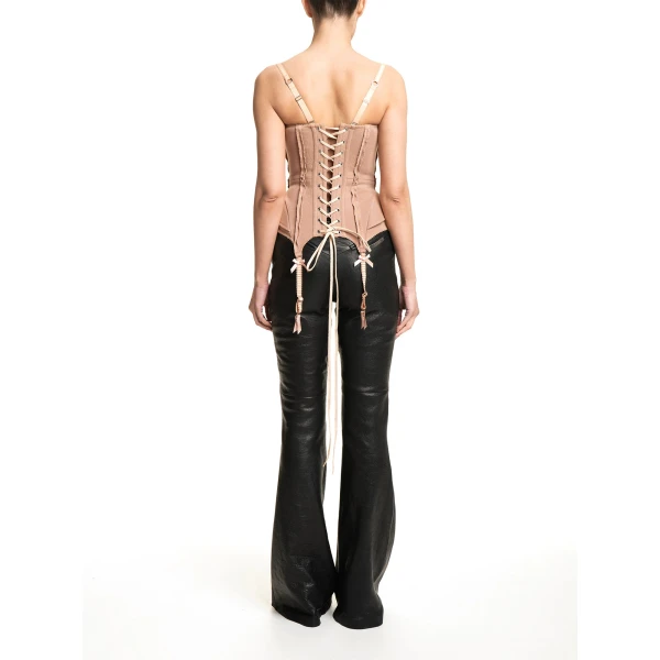 Maria Lucia Hohan Wildcat Corset in Miele | Sleeveless | Coveti