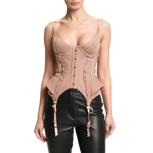 Maria Lucia Hohan Wildcat Corset in Miele | Sleeveless | Coveti