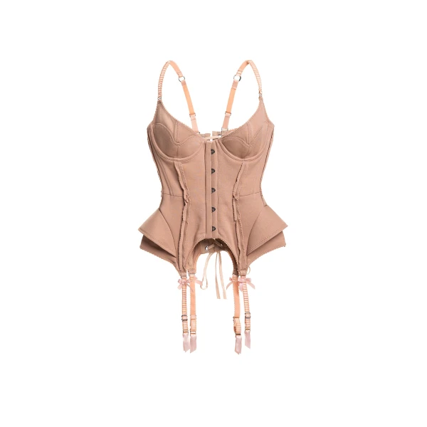 Maria Lucia Hohan Wildcat Corset in Miele | Sleeveless | Coveti