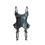 Maria Lucia Hohan Wildrose Corset in Atlantis | Sleeveless | Coveti