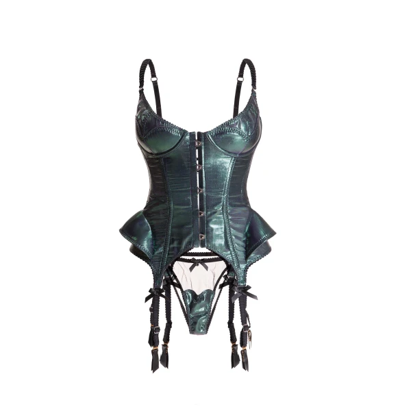 Maria Lucia Hohan Wildrose Corset in Atlantis | Sleeveless | Coveti