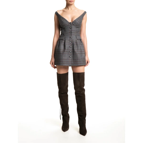 Maria Lucia Hohan Yoko Mini Dress in Check | Mini Dresses | Coveti