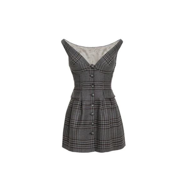 Yoko Mini Dress in Check